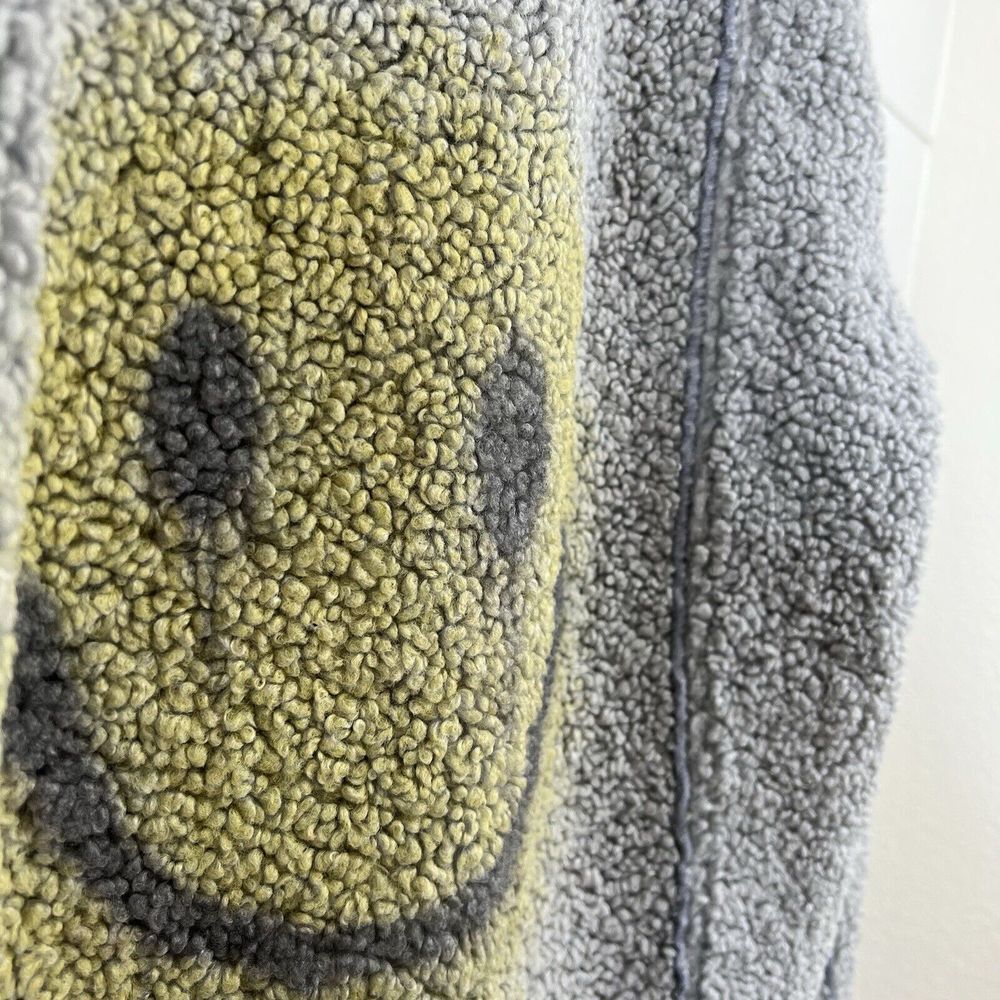 Smiley Sherpa Jacket Cashmere Rabbit Hair Men's Small (fits loose) - Picture 13 of 16